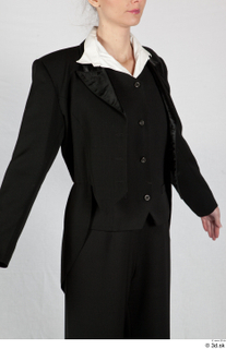  Photos Woman in Historical Dress 39 20th century Historical clothing black historical suit black suit upper body 0010.jpg